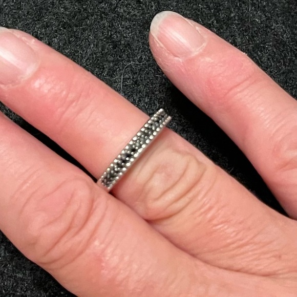 Silpada Sterling Silver and Marcasite Beaded Ring size 6 - Picture 4 of 14